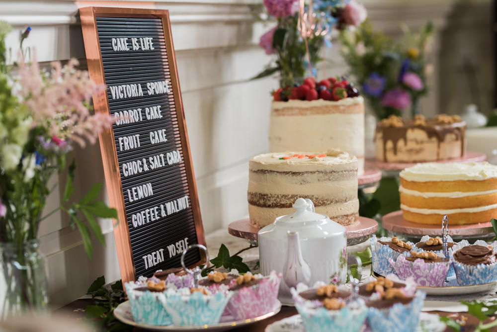 Cake Table Dessert Bar Pretty Flowers Arnos Vale Cemetery Wedding Rob Smith Photographer
