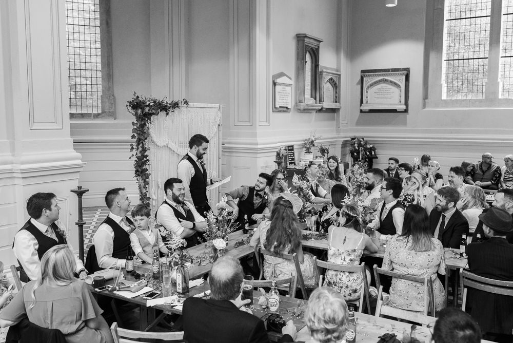 Table Decor Decorations Long Tables Flowers Macrame Backdrop Arnos Vale Cemetery Wedding Rob Smith Photographer