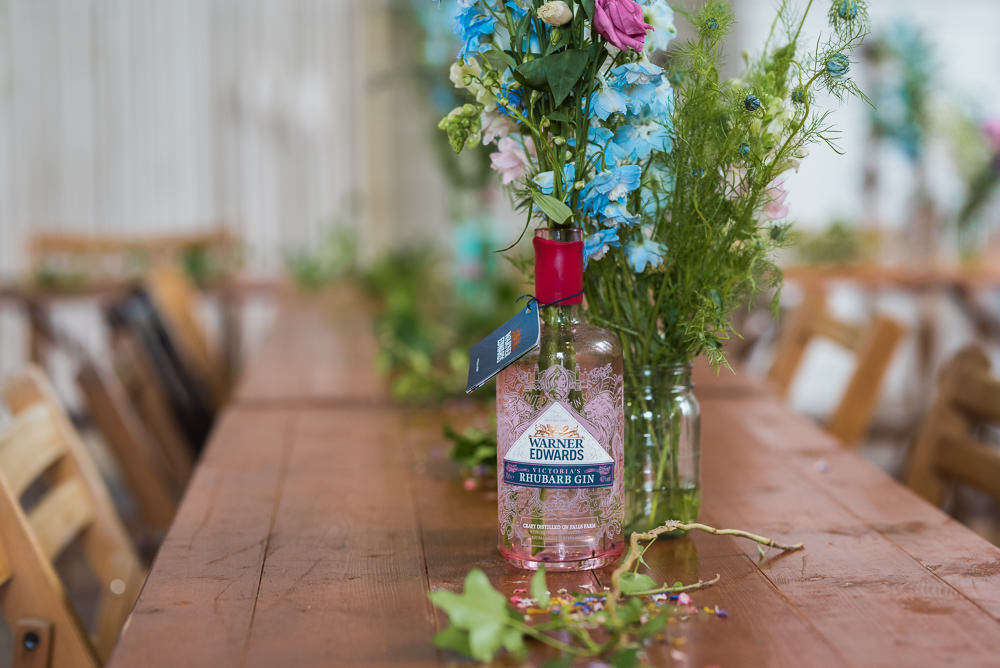 Table Flowers Bottles Wild Pretty Natural Arnos Vale Cemetery Wedding Rob Smith Photographer