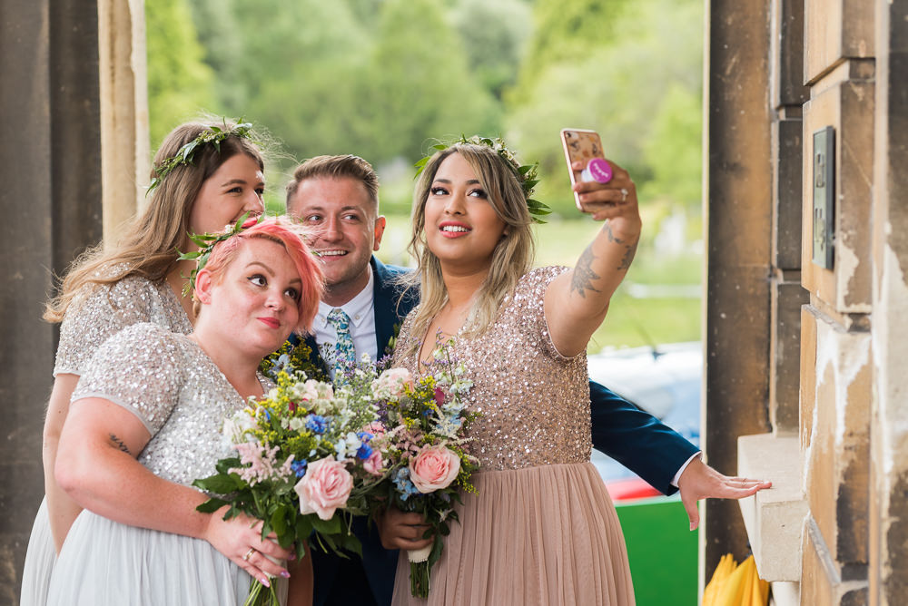 Bridesmaids Bridesmaid Dresses Dress Sequin Bridesman Arnos Vale Cemetery Wedding Rob Smith Photographer