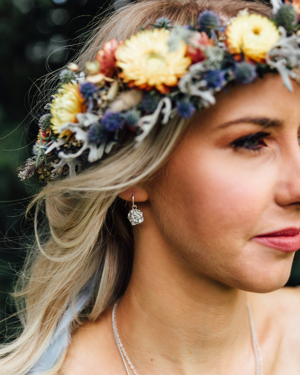 Bride Bridal Make Up Earrings Autumn Festival Wedding Ideas Indigo and Violet Photography