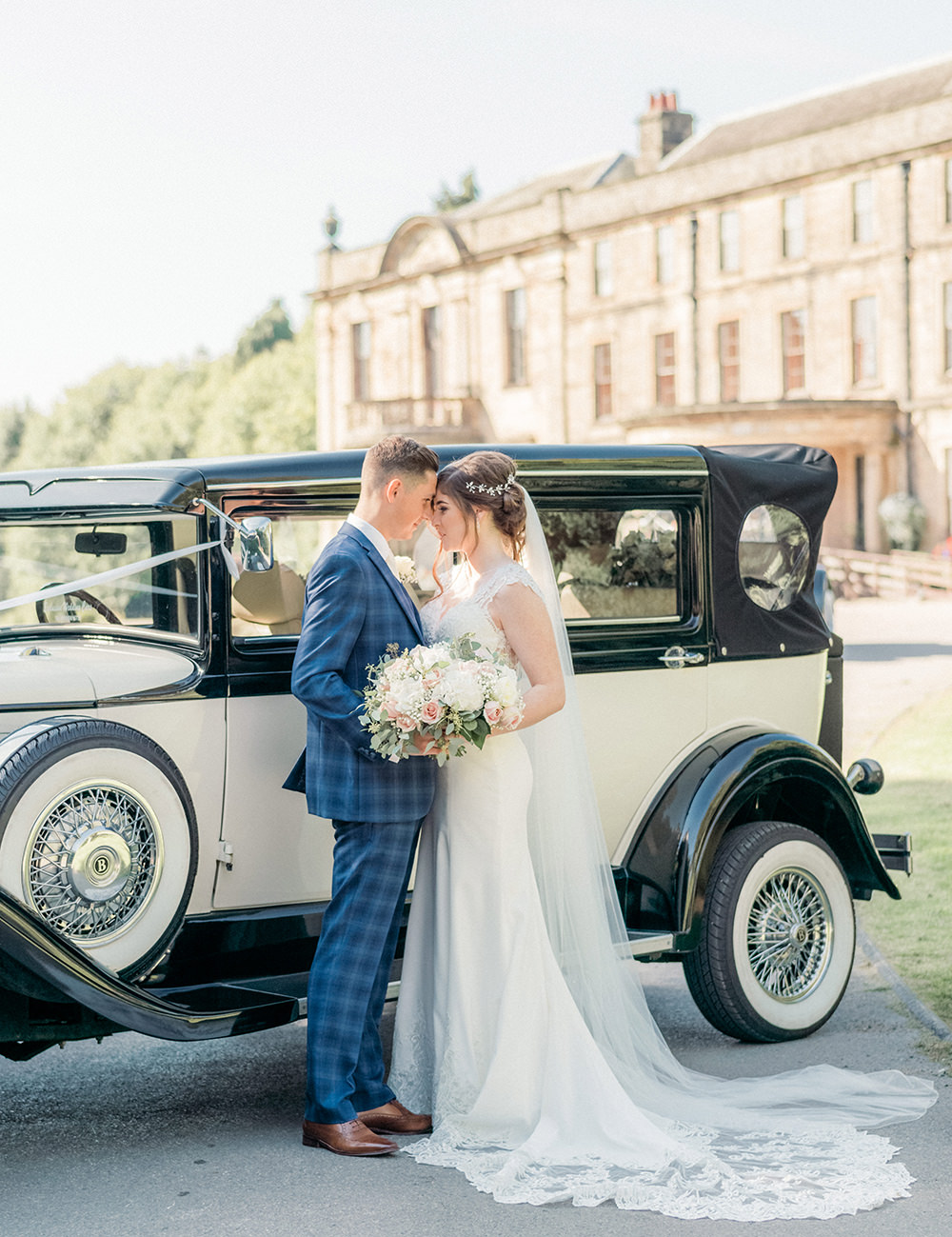 Classic Car Transport Beamish Hall Wedding Carn Patrick Photography