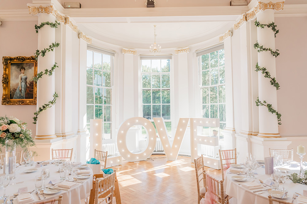 Love Letter Lights Beamish Hall Wedding Carn Patrick Photography