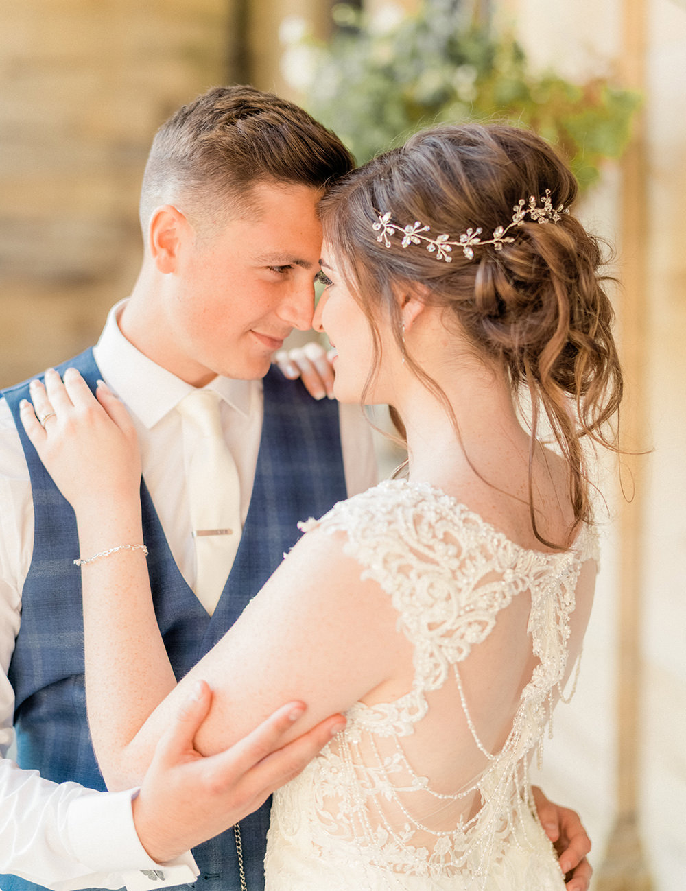 Bride Bridal Hair Style Up Do Accessory Beamish Hall Wedding Carn Patrick Photography