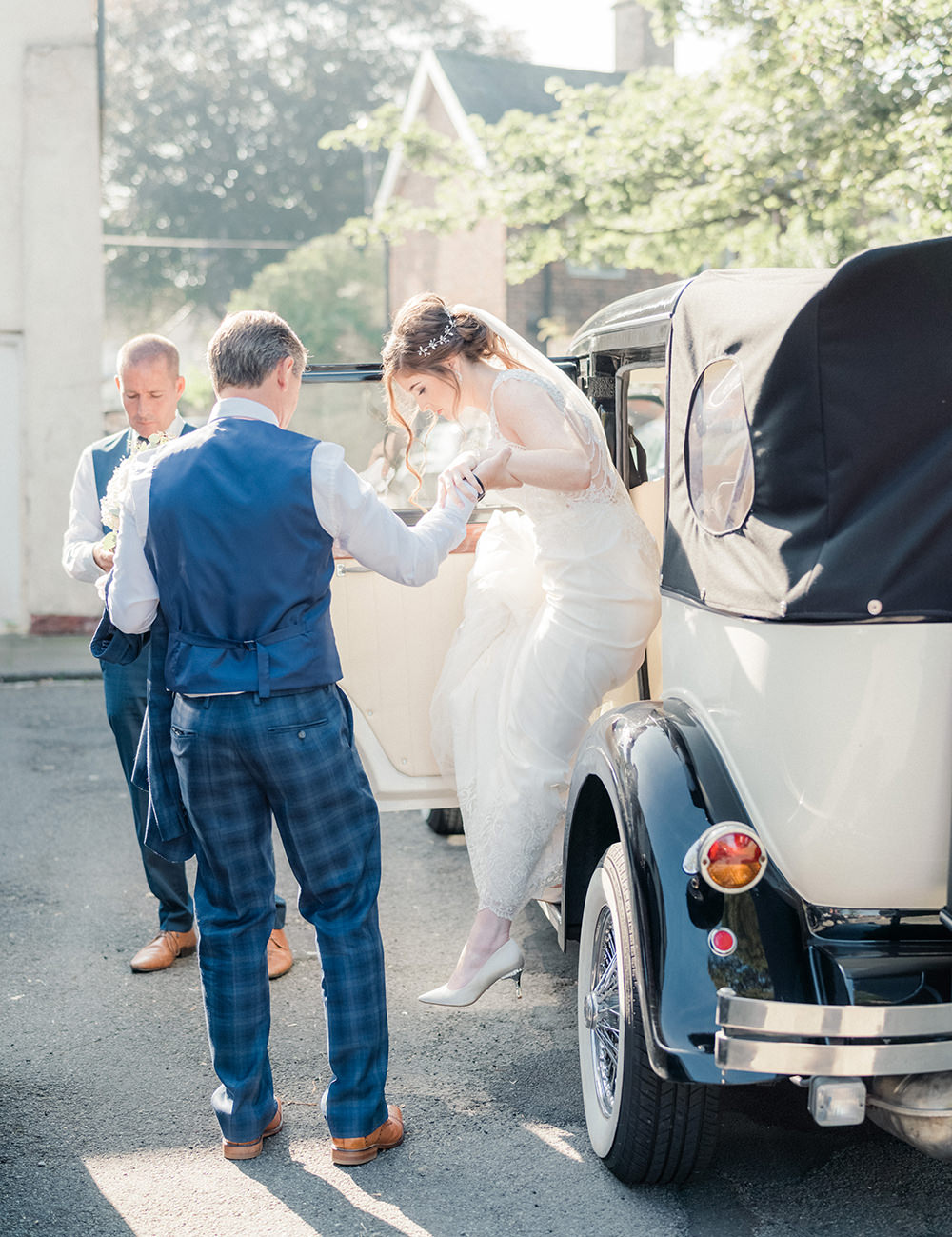 Classic Car Transport Beamish Hall Wedding Carn Patrick Photography