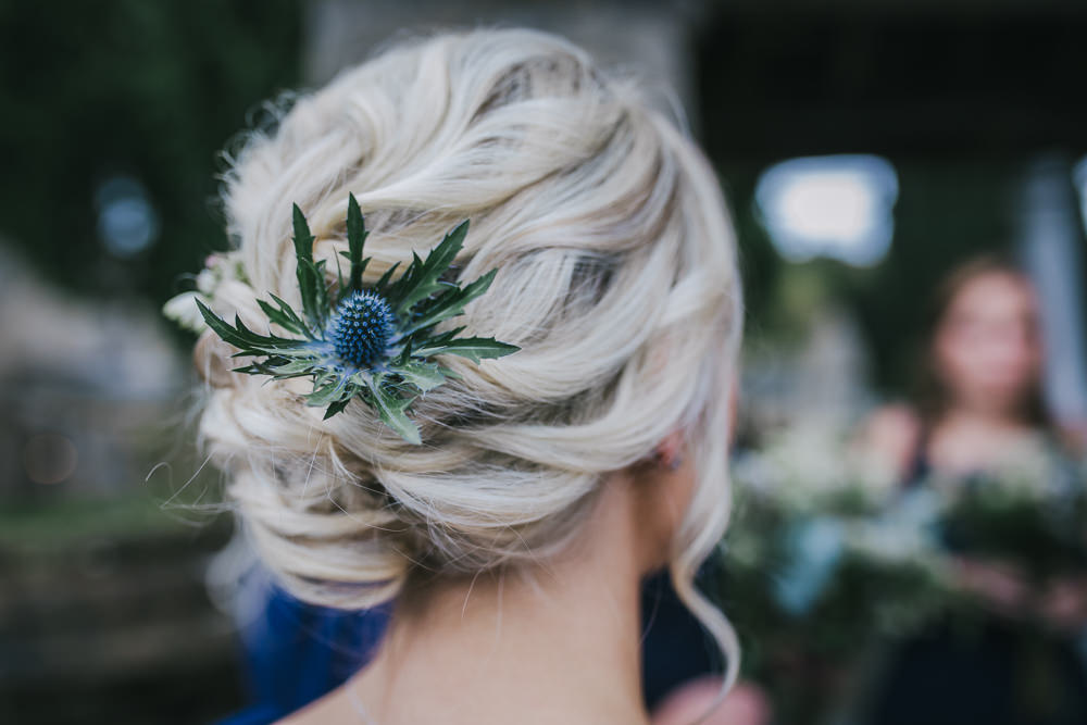 Bridesmaid Hair Style Up Do Thistle Cosy Autumn Wedding Amy Jordison Photography