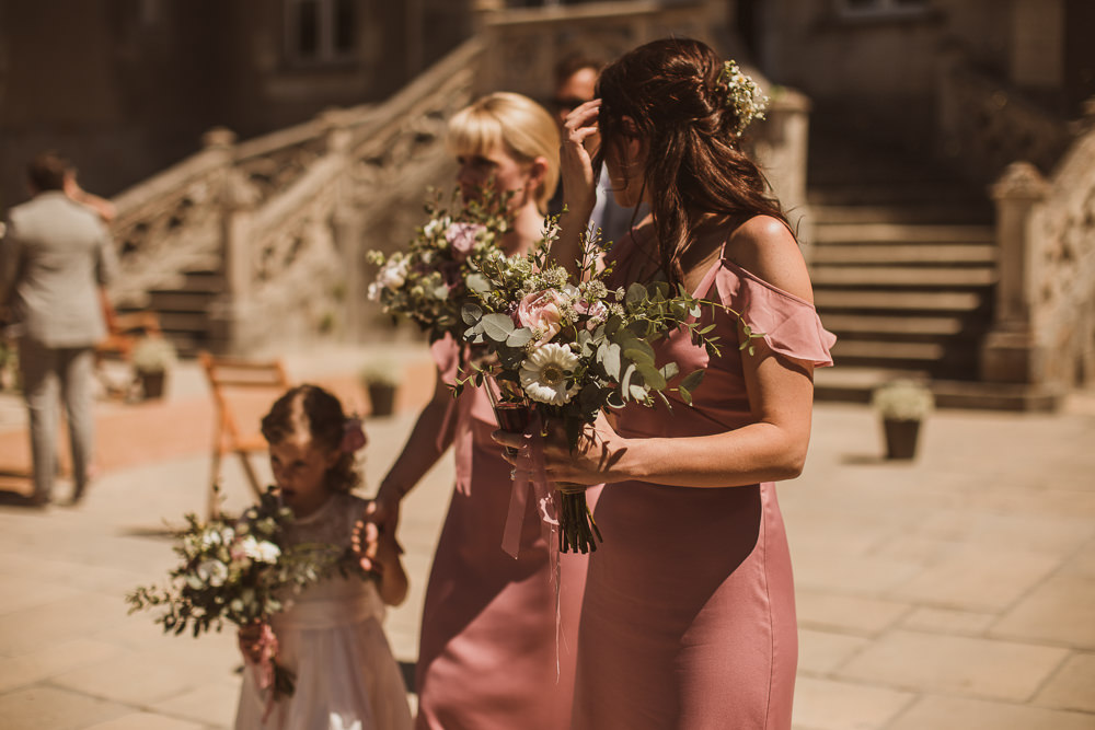 Bouquet Flowers Bride Bridal Anemones Silk Peonies Gypsophila Roses Eucalyptus Bridesmaids Escape To The Chateau Wedding The Springles