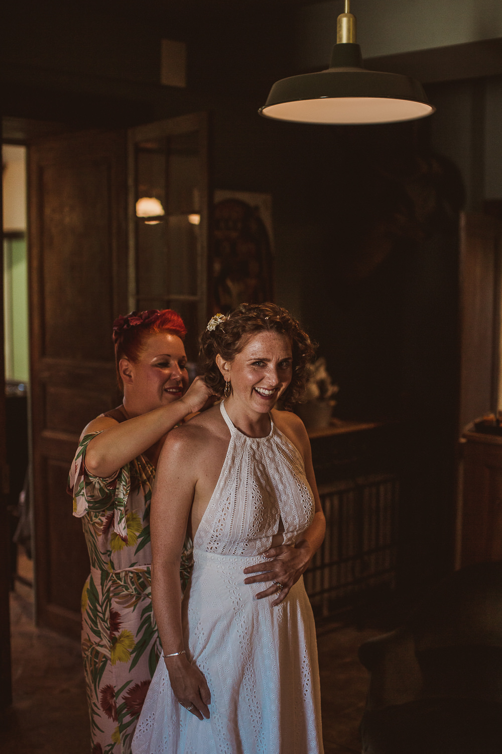 Bride Bridal Dress Gown Sottero and Midgley Halterneck Embroidery Anglaise Escape To The Chateau Wedding The Springles