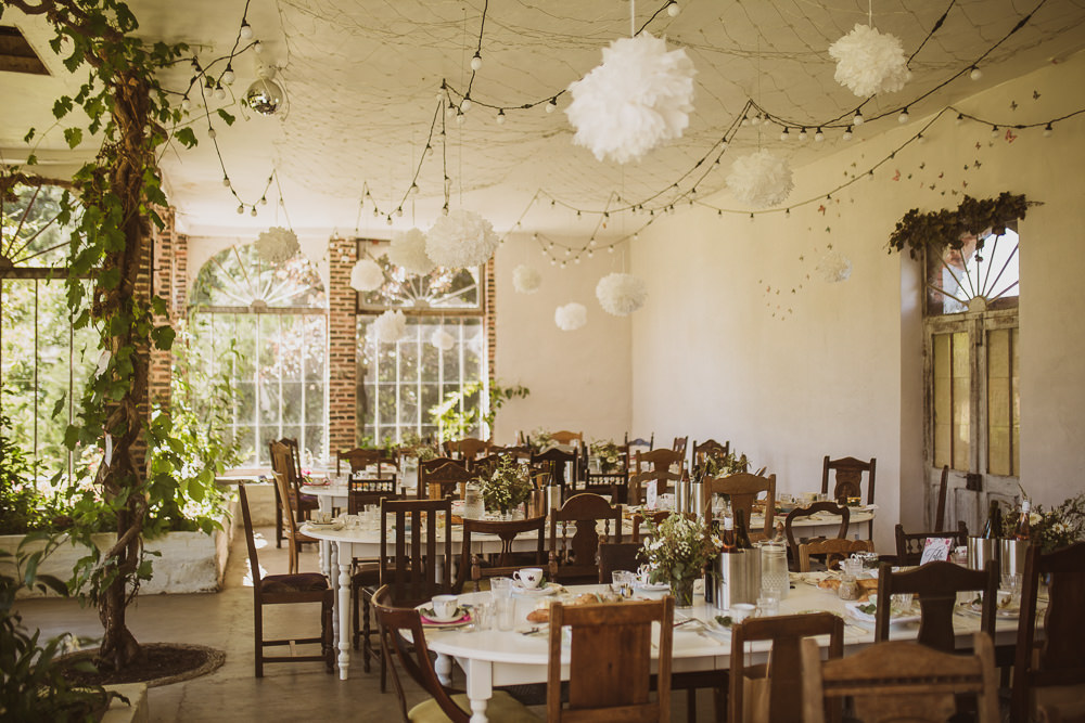 Pom Poms Fairy Lights Decor Decoration Escape To The Chateau Wedding The Springles