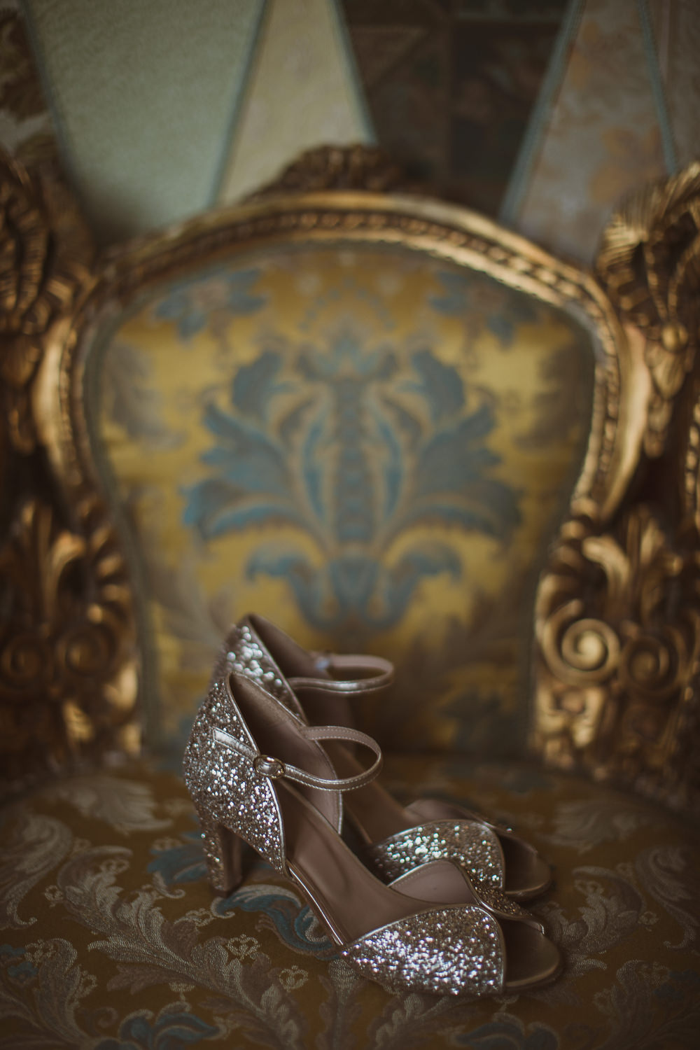 Glitter Peep Toe Shoes Bride Bridal Escape To The Chateau Wedding The Springles
