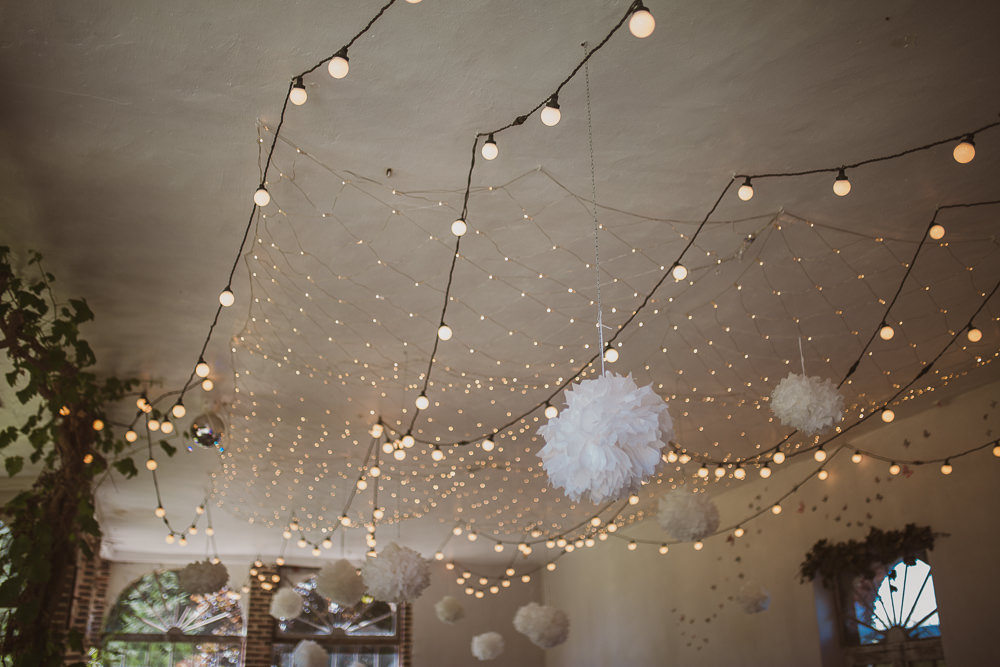 Pom Poms Fairy Lights Decor Decoration Escape To The Chateau Wedding The Springles