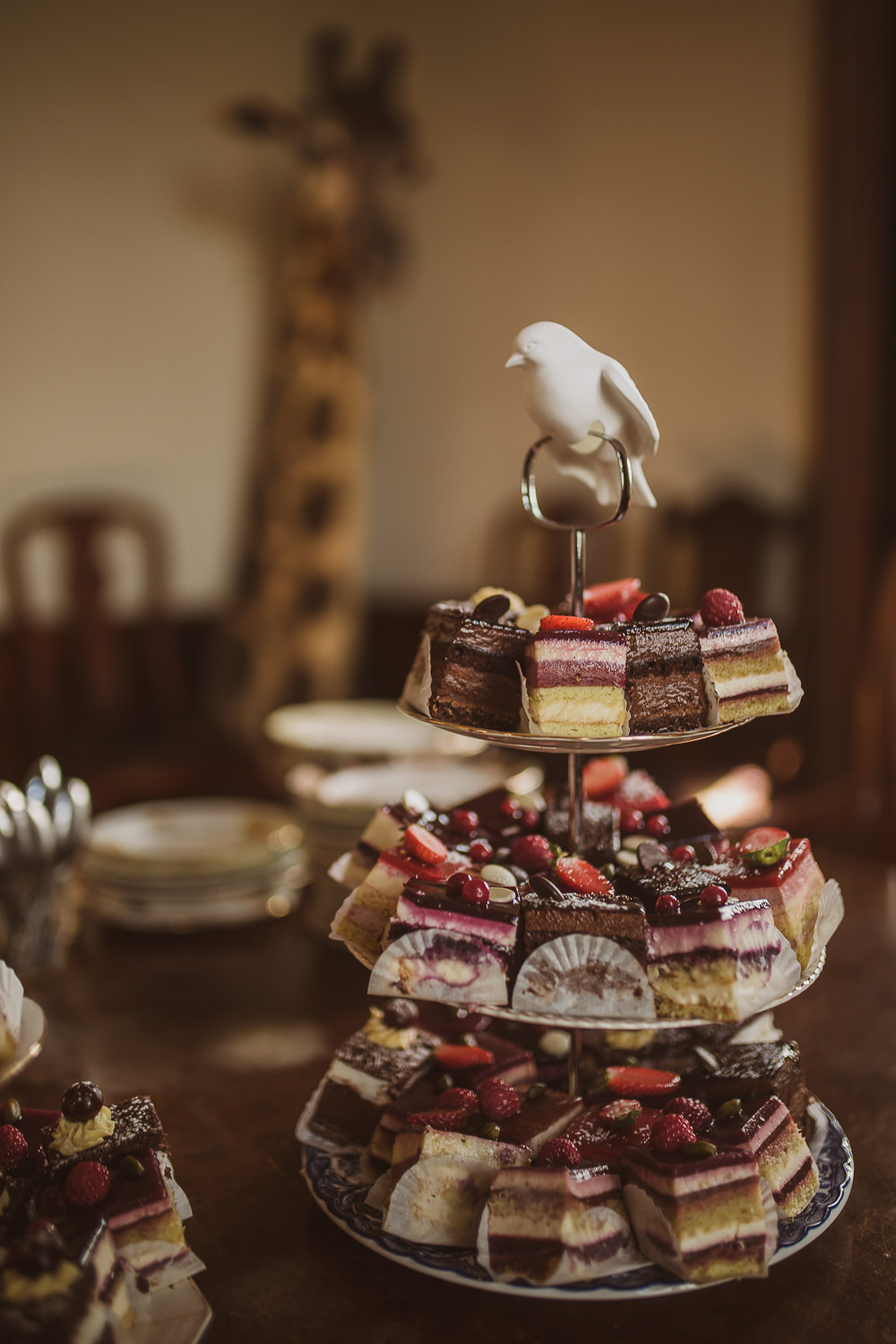 Afternoon Tea Stand Cakes Escape To The Chateau Wedding The Springles