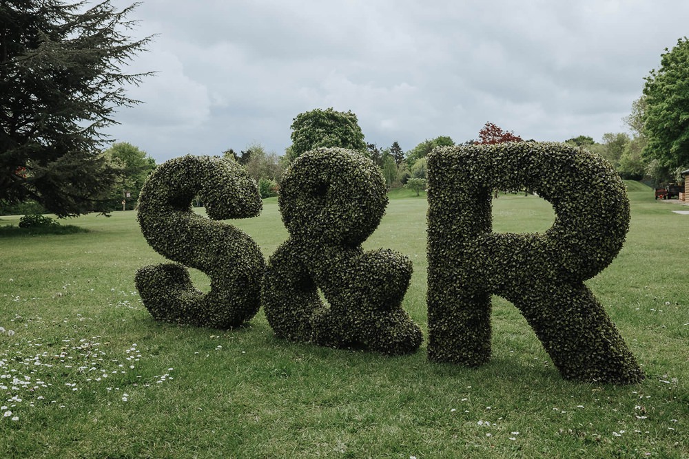 Grass Moss Letters Decor Hayne House Wedding Olegs Samsonovs Photography