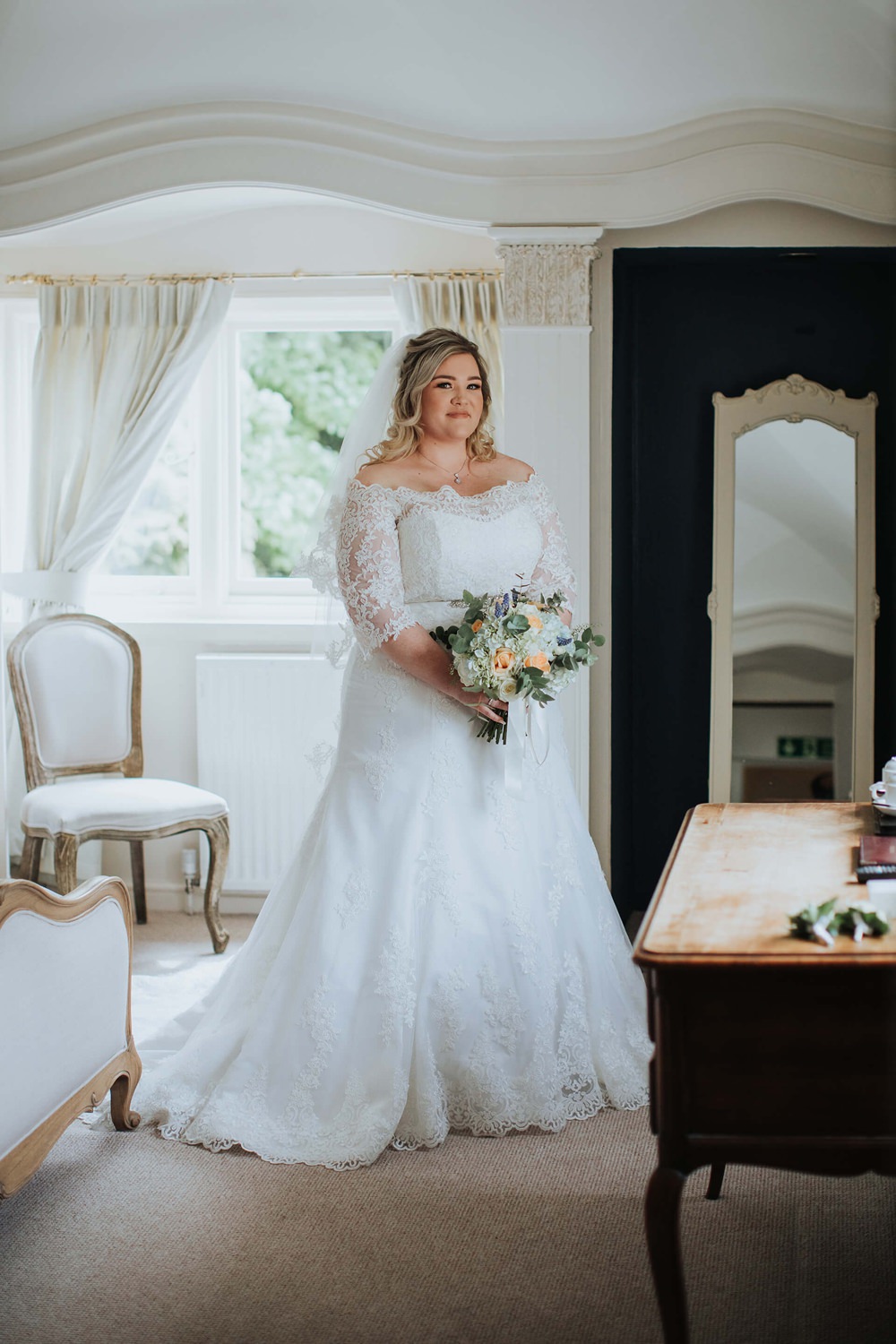 Bride Bridal Dress Gown Lace Train Long Sleeves Hayne House Wedding Olegs Samsonovs Photography