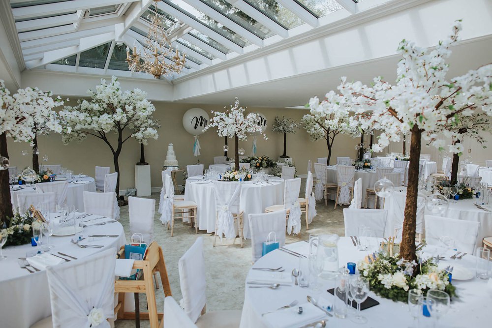 Tree Decor Decorations Centrepieces Blossom Flowers Pretty Hayne House Wedding Olegs Samsonovs Photography