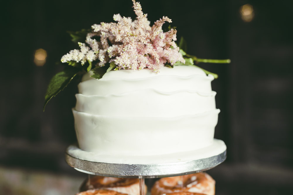 Buttercream Cake Astilbe Topper Kingshill Barn Wedding Sandra Reddin Photography
