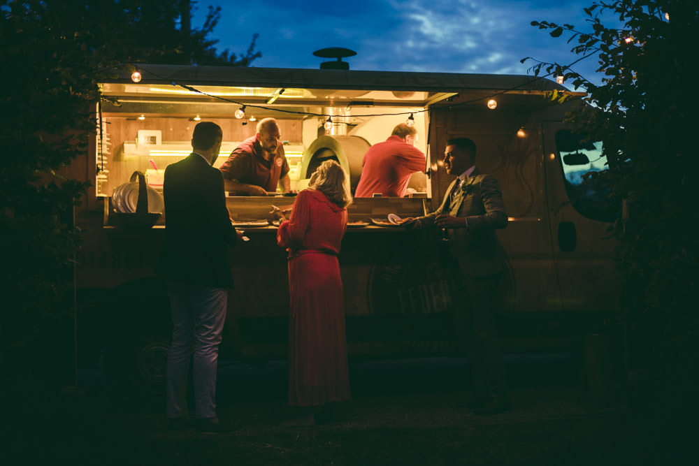 Food Truck Van Kingshill Barn Wedding Sandra Reddin Photography