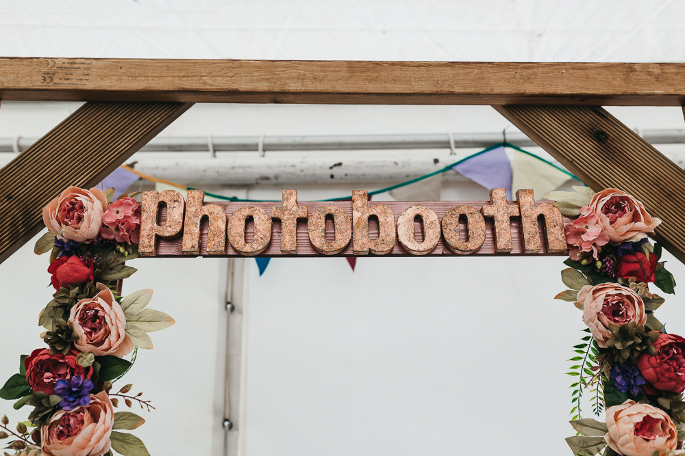 Photobooth Frame Rose Gold Roses Flowers Floral Llys Meddyg Wedding Hannah Miles Photography
