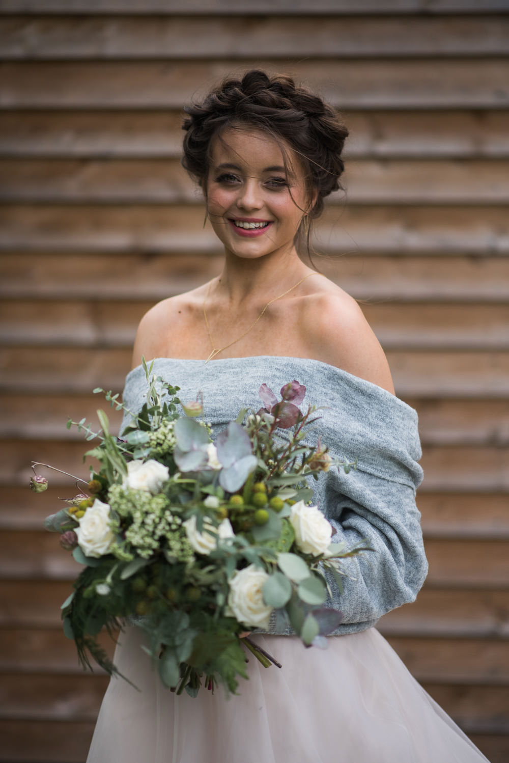 Bride Bridal Hair Plaid Braid Halo Crown Minimalist Wedding Ideas Nicola Belson Photography