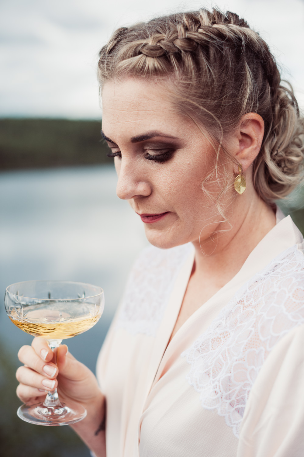 Bride Bridal Make Up Hair Style Up Do Plait Braid Norway Wedding Maximilian Photography