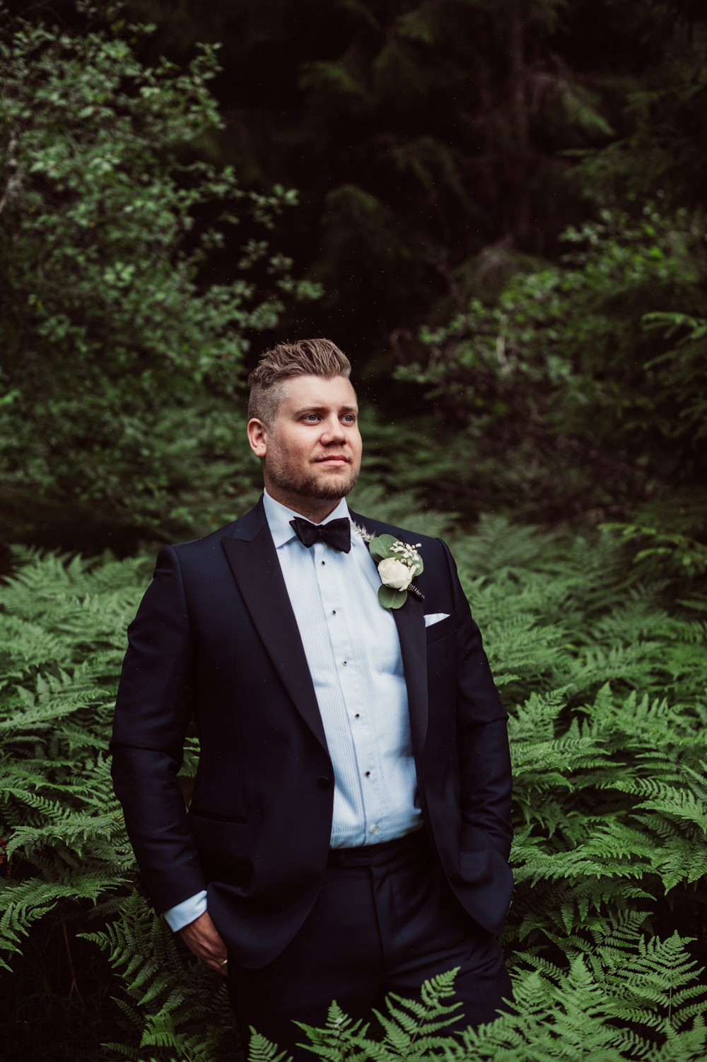 Groom Suit Tux Bow Tie Norway Wedding Maximilian Photography