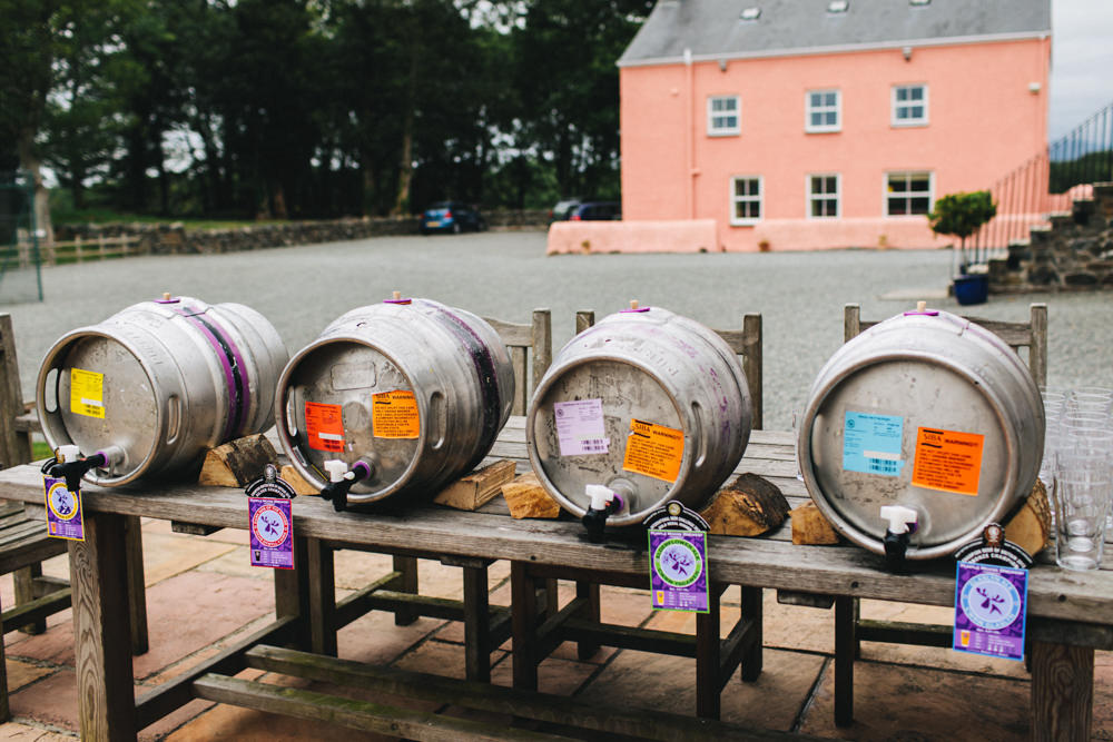 Barrels Drinks Bar Stand Station Outbuildings Wedding Jessica O'Shaughnessy Photography