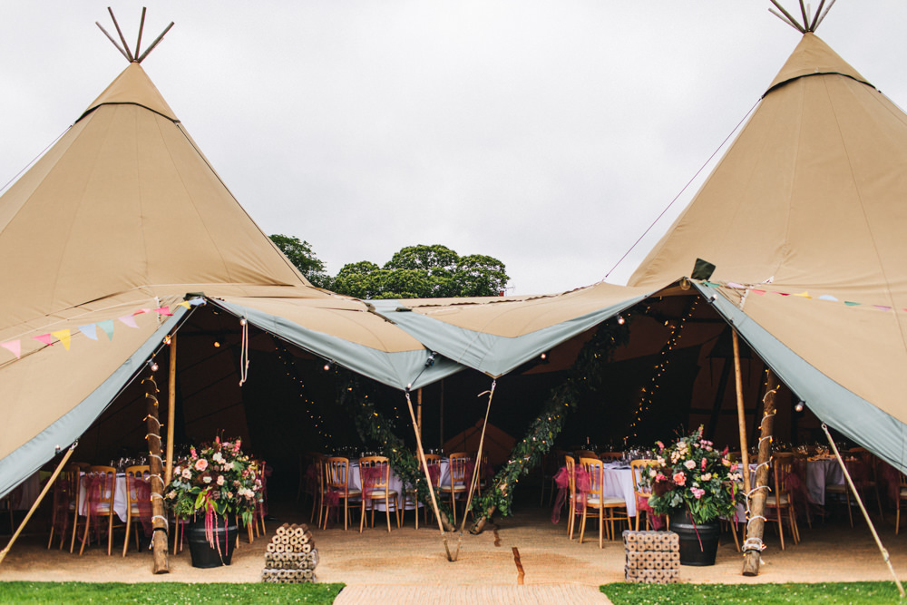Tipi Reception Venue Outbuildings Wedding Jessica O'Shaughnessy Photography