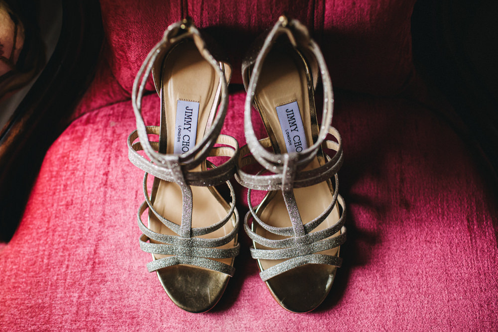 Jimmy Choo Shoes Bride Bridal Outbuildings Wedding Jessica O'Shaughnessy Photography