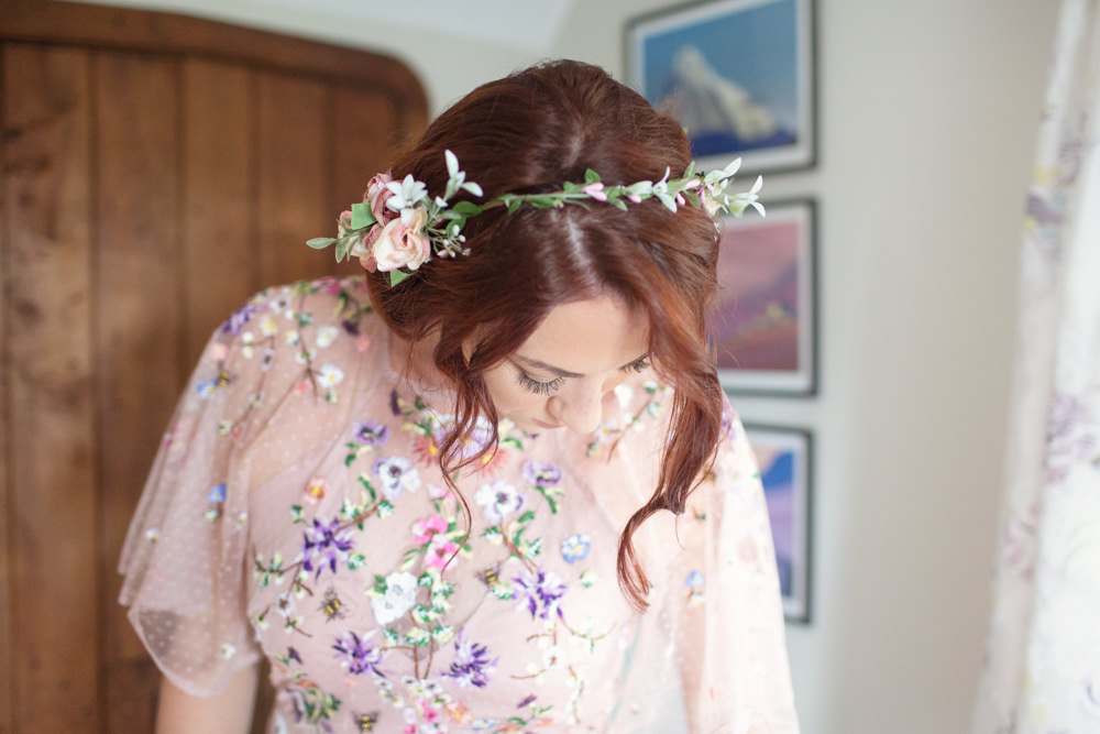 Bridesmaid Bridesmaids Hair Style Up Do Hair Vine Accessory Flower Crown Railway Station Wedding Cotton Candy Weddings