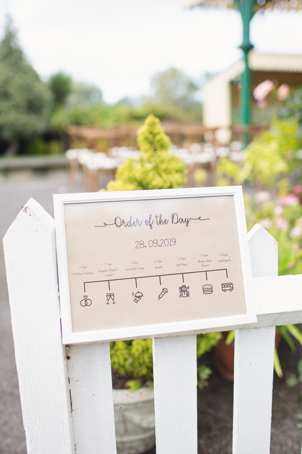 Sign Signs Signage Order of the Day Railway Station Wedding Cotton Candy Weddings