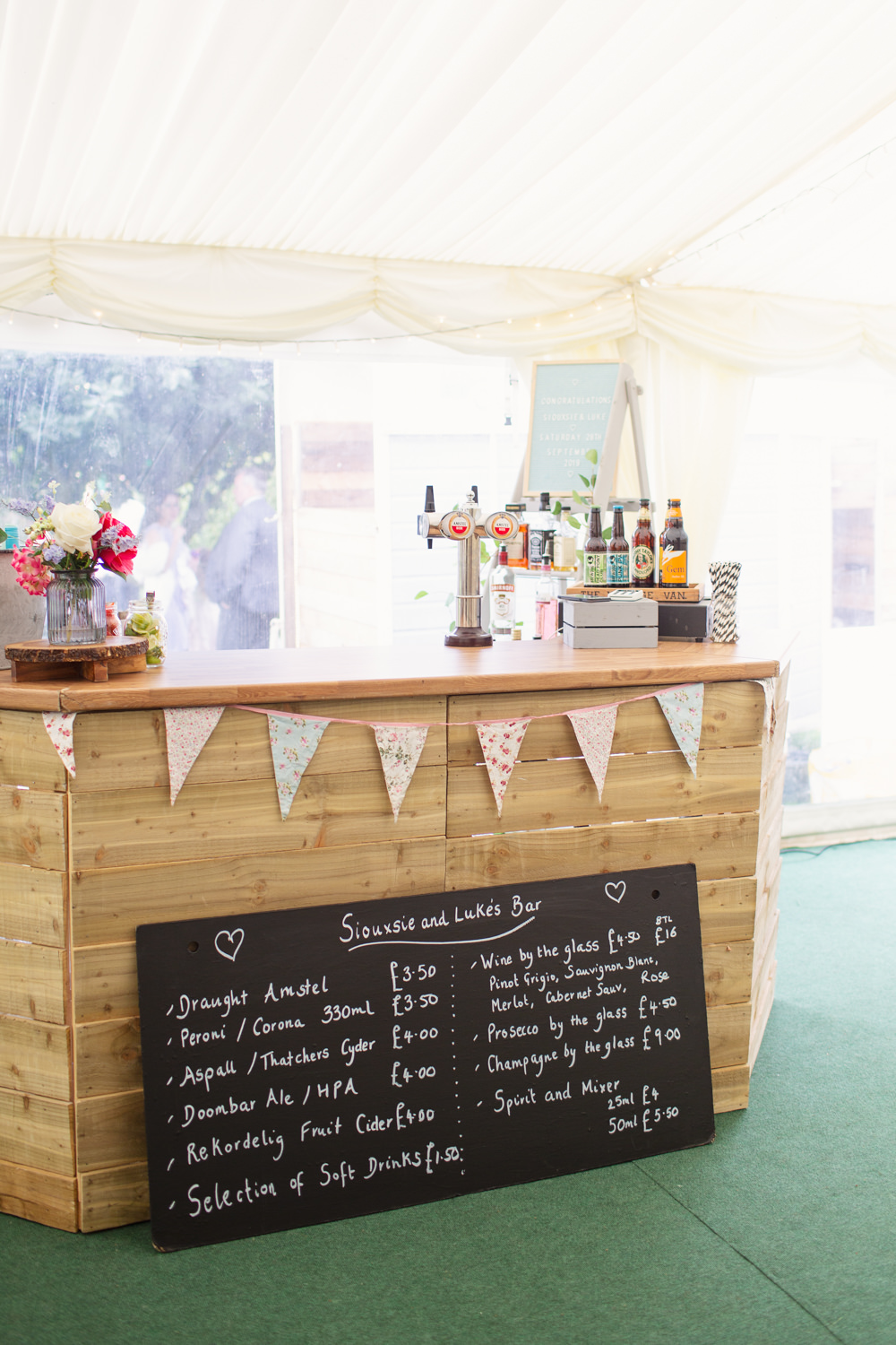 Wooden Bar Bunting Railway Station Wedding Cotton Candy Weddings