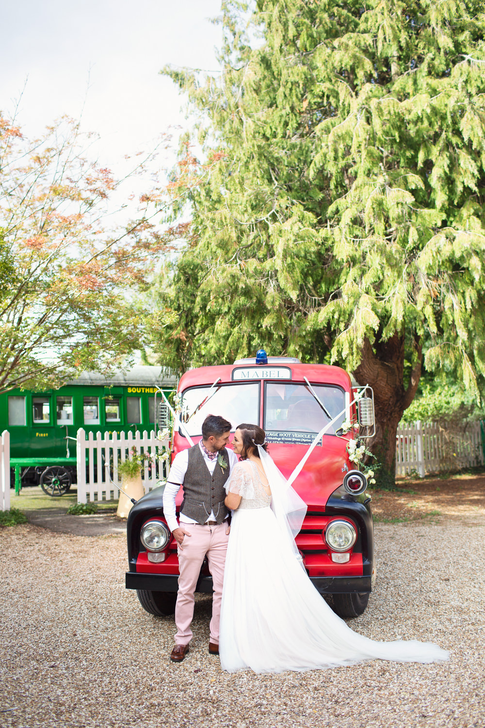 Fire Truck Transport Car Railway Station Wedding Cotton Candy Weddings