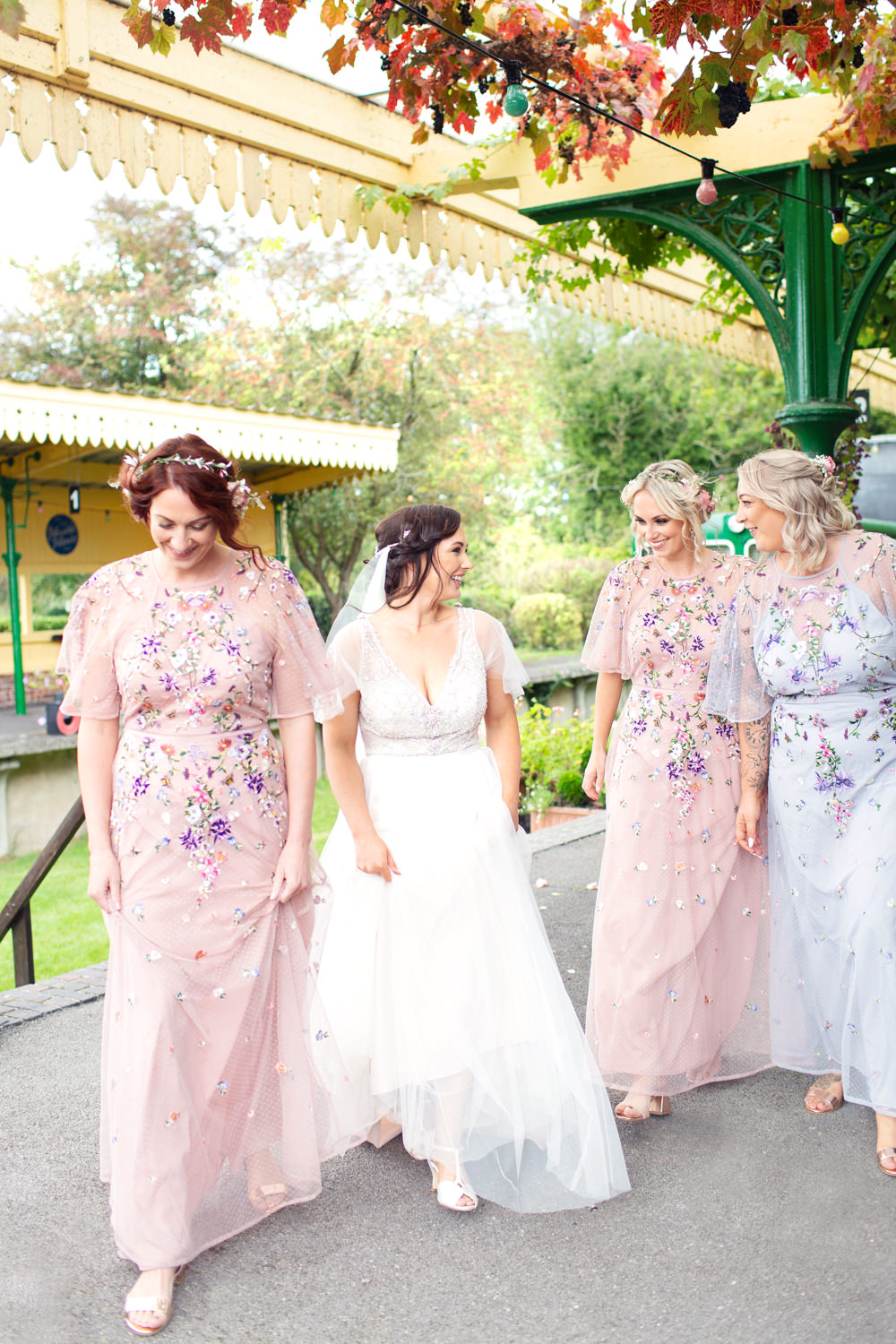 Bridesmaid Dress Bridesmaids Dresses Pink Lilac Floral Embroidered Railway Station Wedding Cotton Candy Weddings