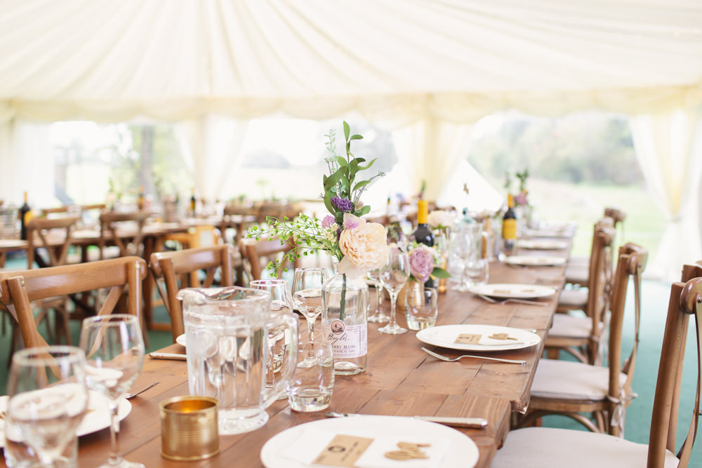 Table Decor Decoration Marquee Long Tables Bottle Flowers Railway Station Wedding Cotton Candy Weddings