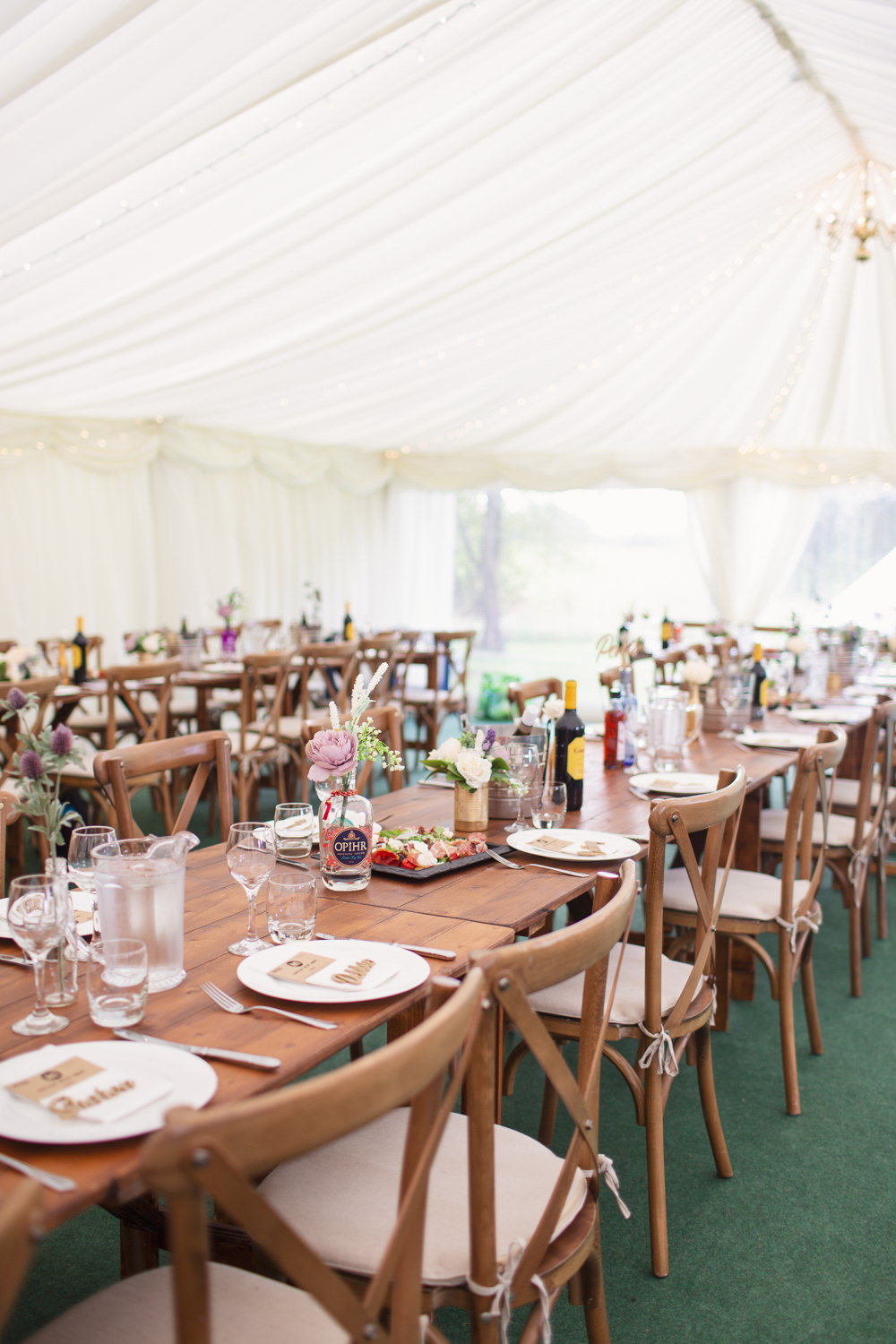 Table Decor Decoration Marquee Long Tables Bottle Flowers Railway Station Wedding Cotton Candy Weddings