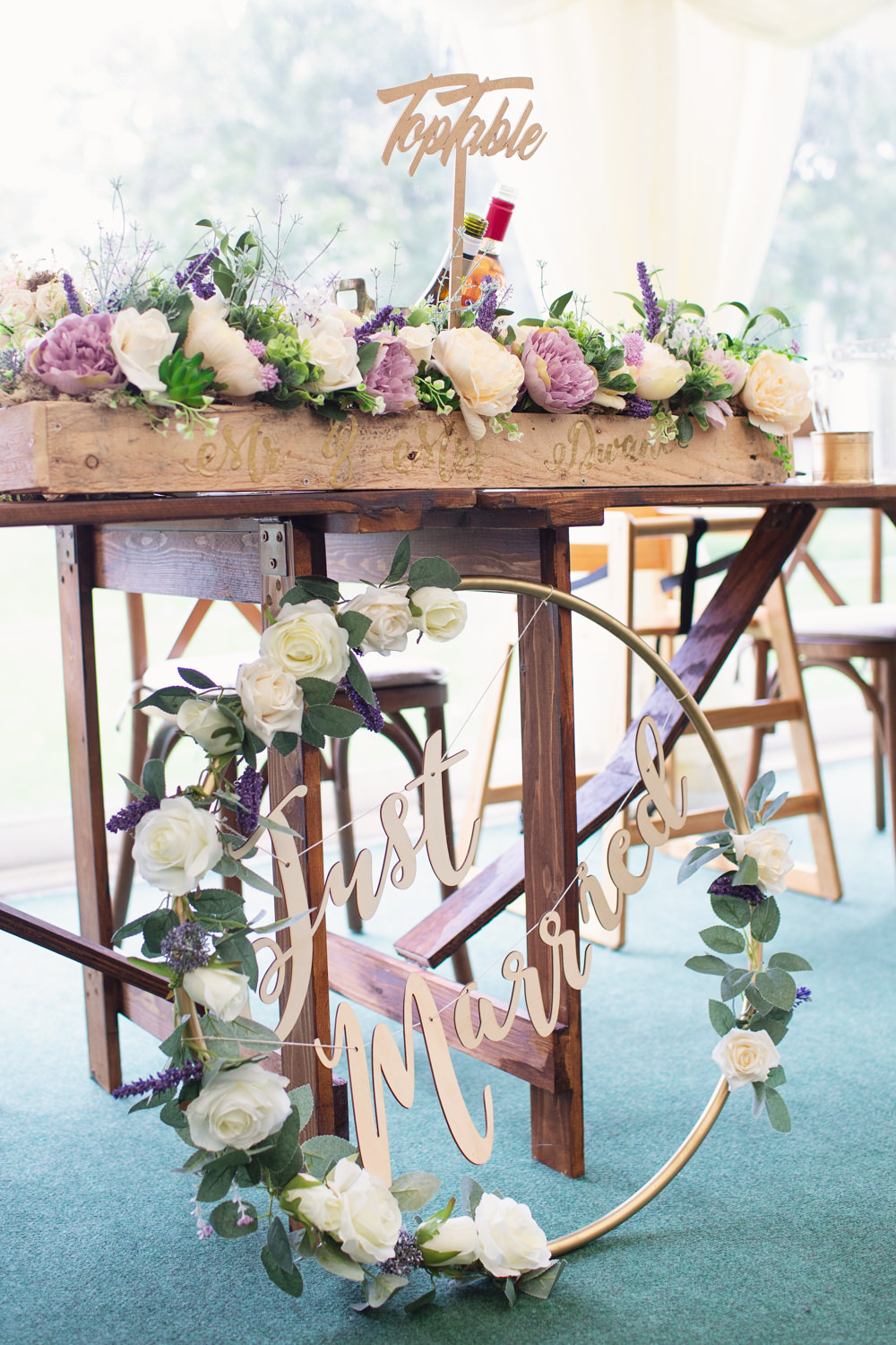 Laser Cut Hoop Sign Sings Signage Top Table Flowers Railway Station Wedding Cotton Candy Weddings