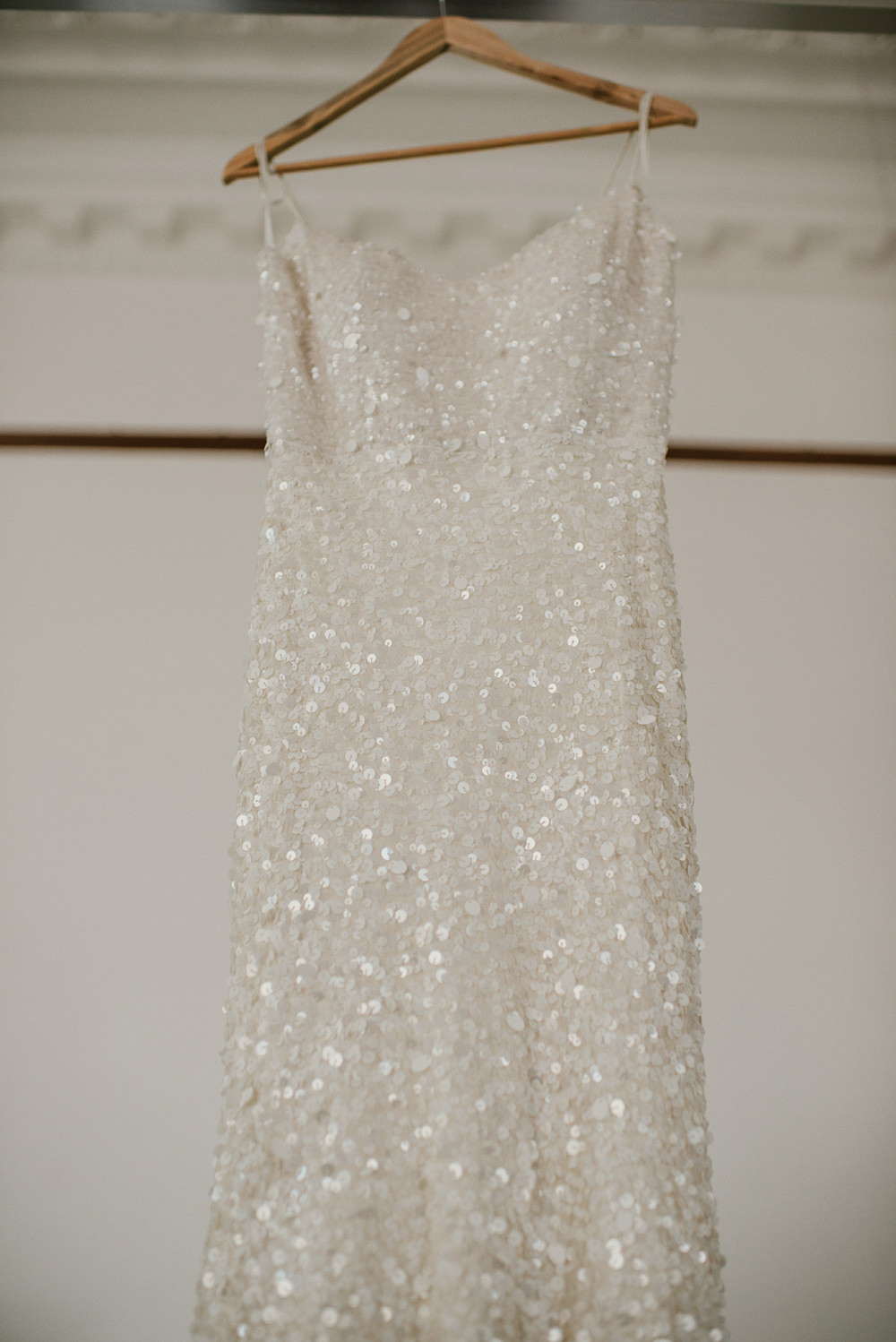 Karen Willis Holmes Sequin Dress Gown Bride Bridal Riverside London Wedding Ellie Gillard Photography