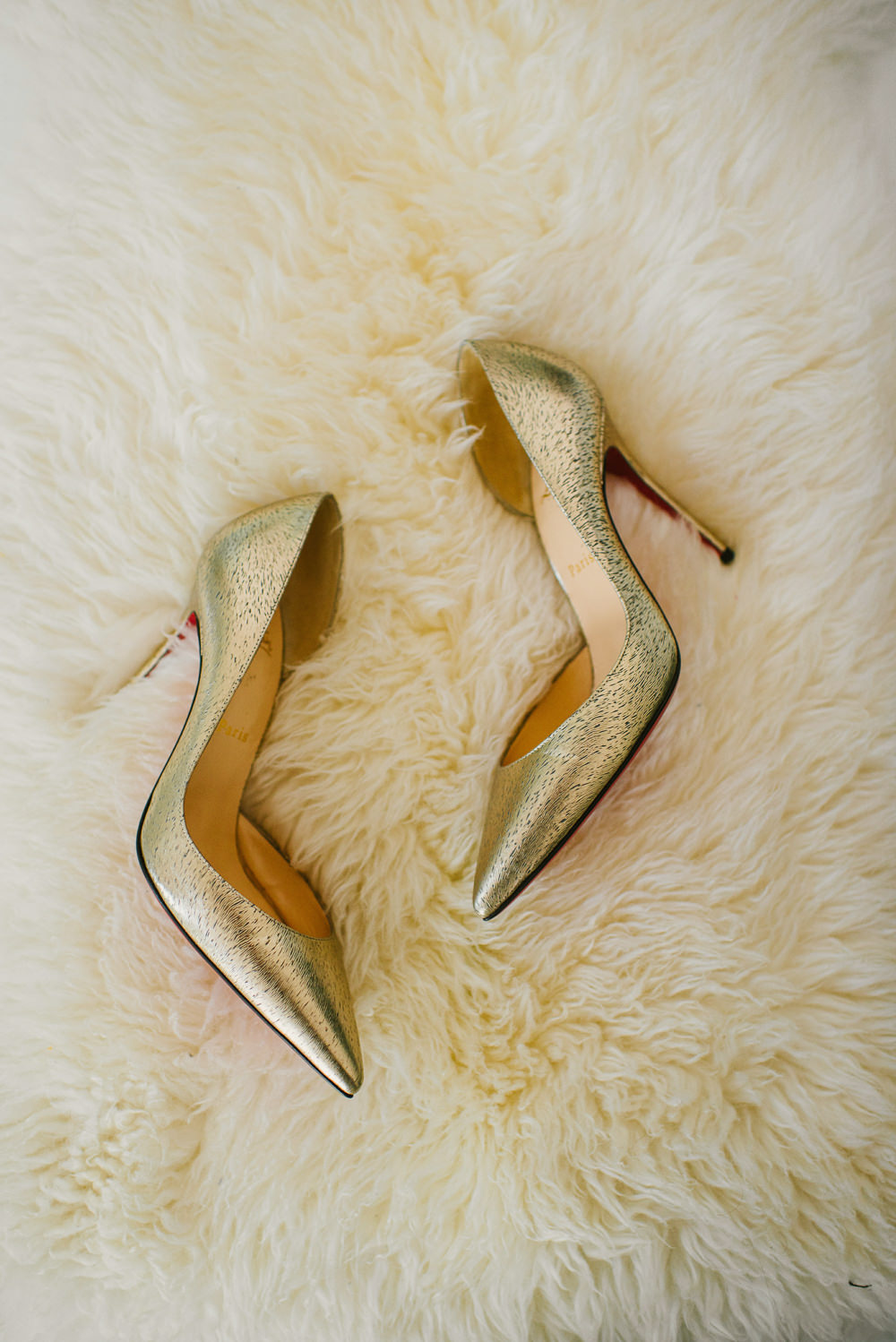 Gold Shoes Bride Bridal Christian Louboutin Riverside London Wedding Ellie Gillard Photography