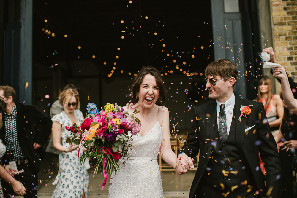 Confetti Throw Riverside London Wedding Ellie Gillard Photography