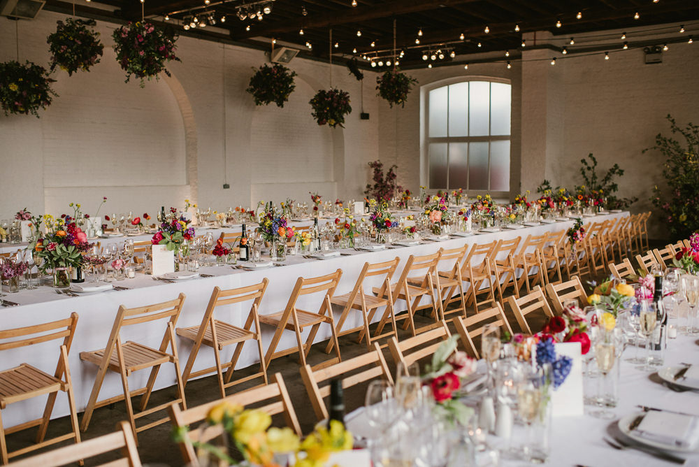 Long Tables Decor Flowers Floral Riverside London Wedding Ellie Gillard Photography