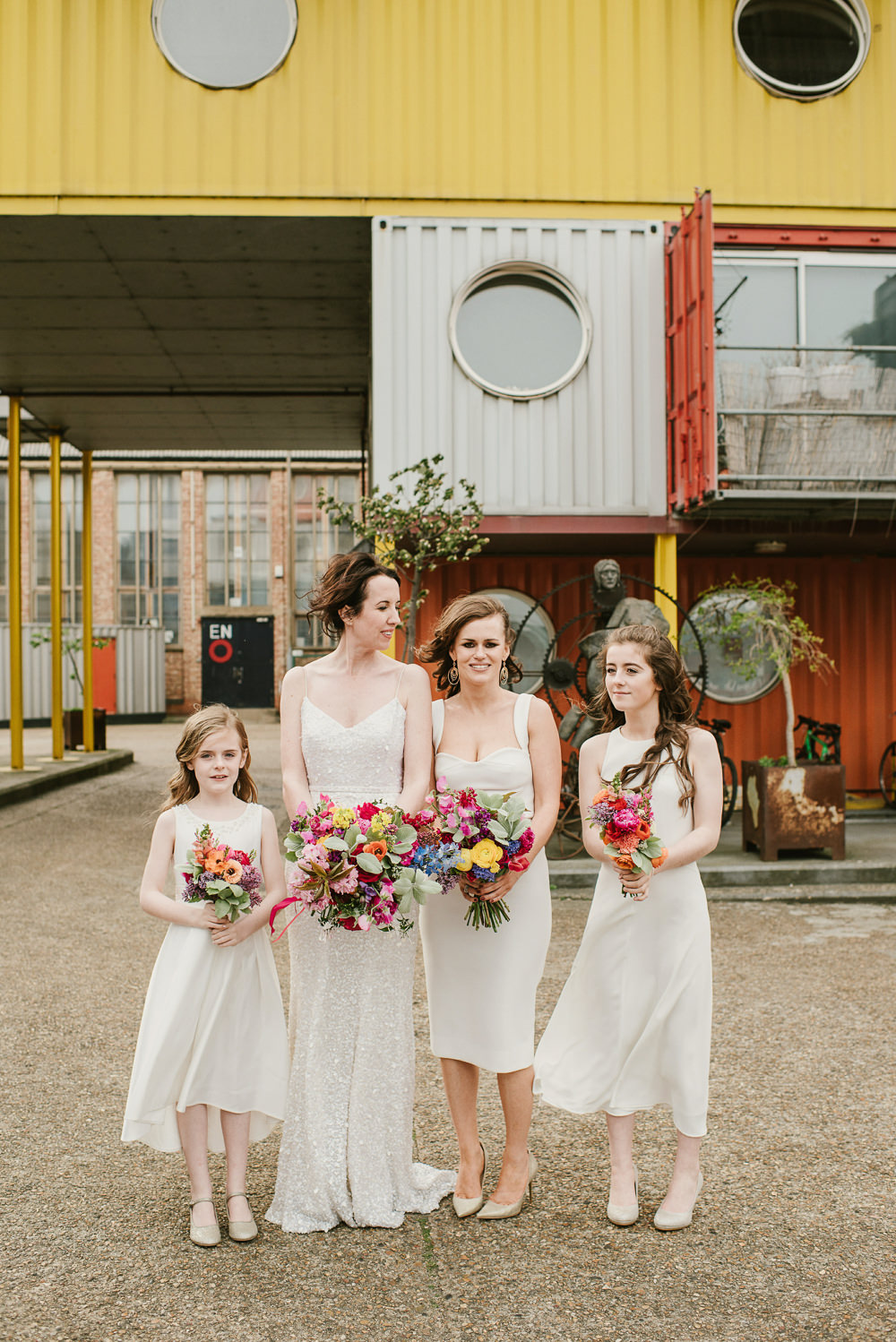 Bridesmaids Bridesmaid Dress Dresses White Riverside London Wedding Ellie Gillard Photography