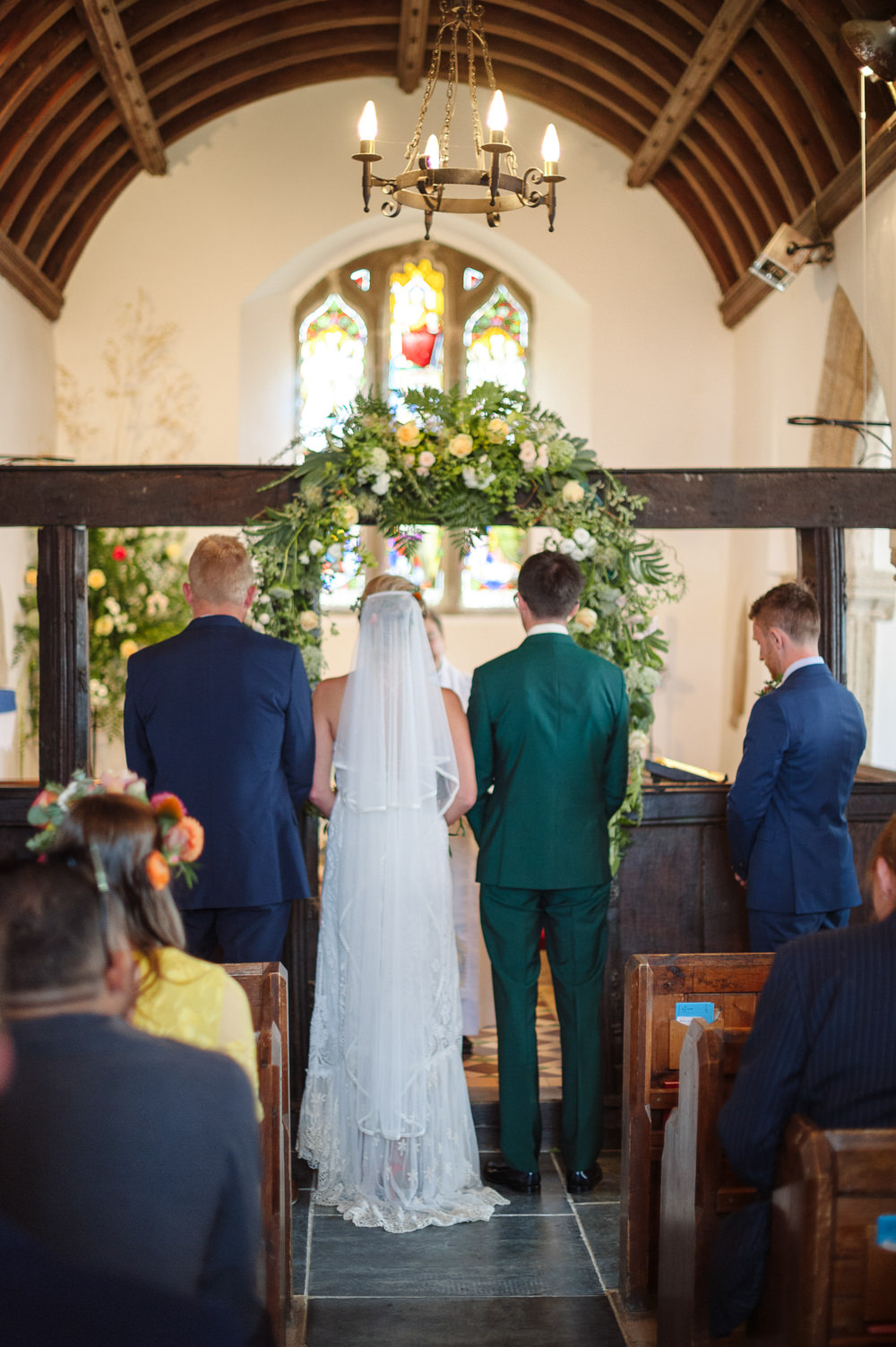 Church Flowers Aisle Altar Flower Arch Rock Wedding Cornwall Robin Studios