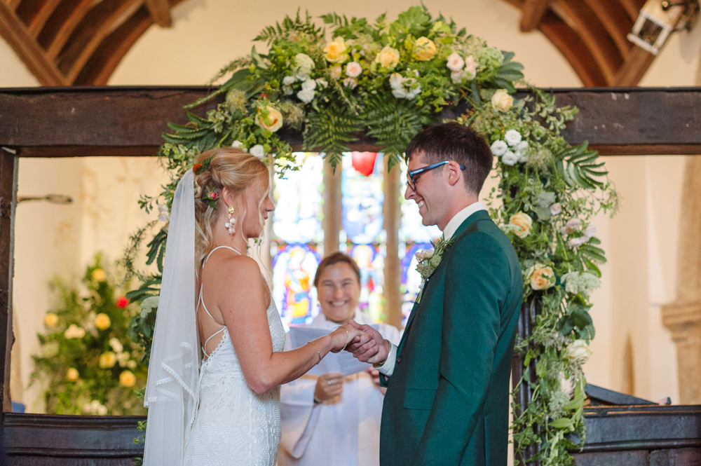 Church Flowers Aisle Altar Flower Arch Rock Wedding Cornwall Robin Studios