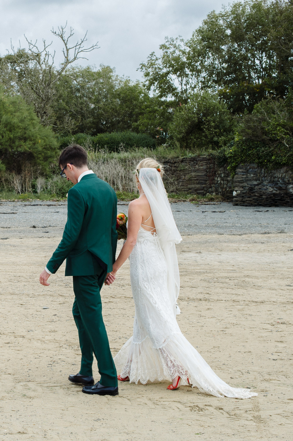 Bride Bridal Dress Gown Spell & The Gypsy Collective Crochet Strappy Rock Wedding Cornwall Robin Studios