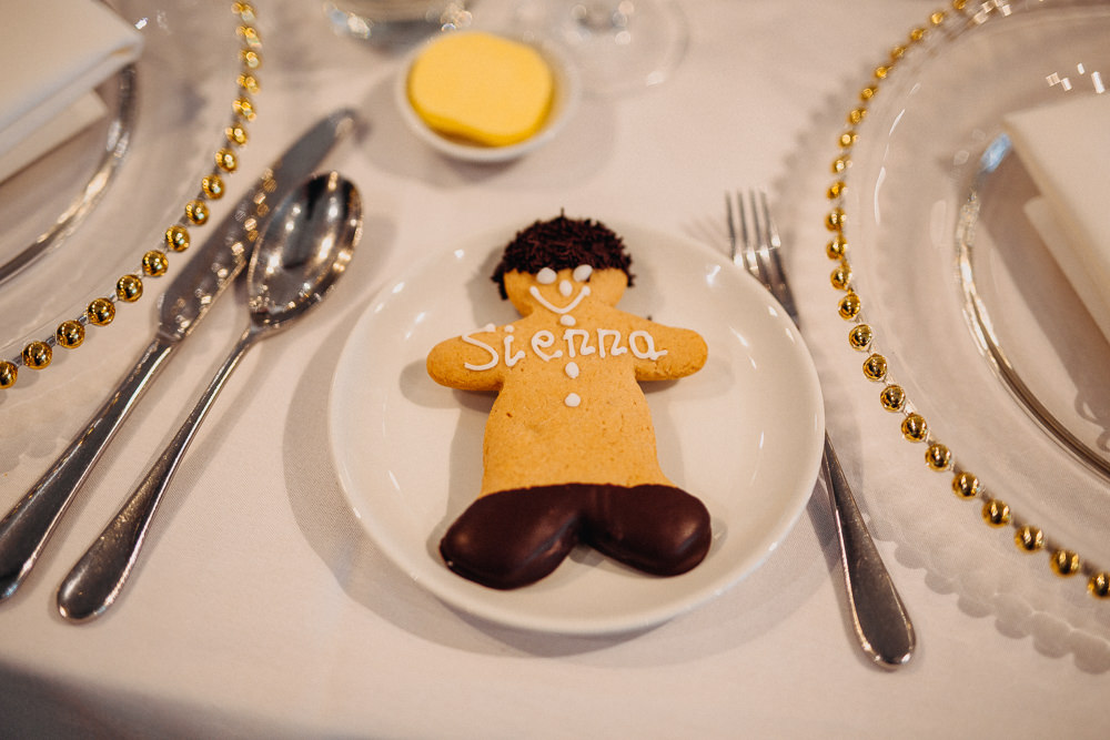 Gingerbread Man Place Setting South Farm Wedding Miracle Moments