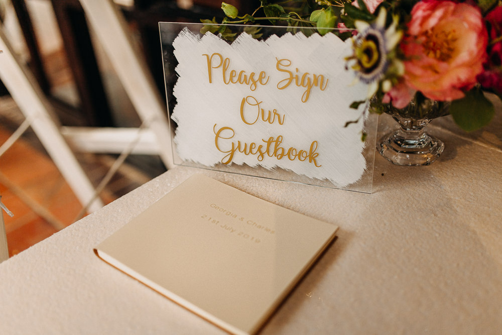 Guest Book Sign Glass Perspex Acrylic South Farm Wedding Miracle Moments