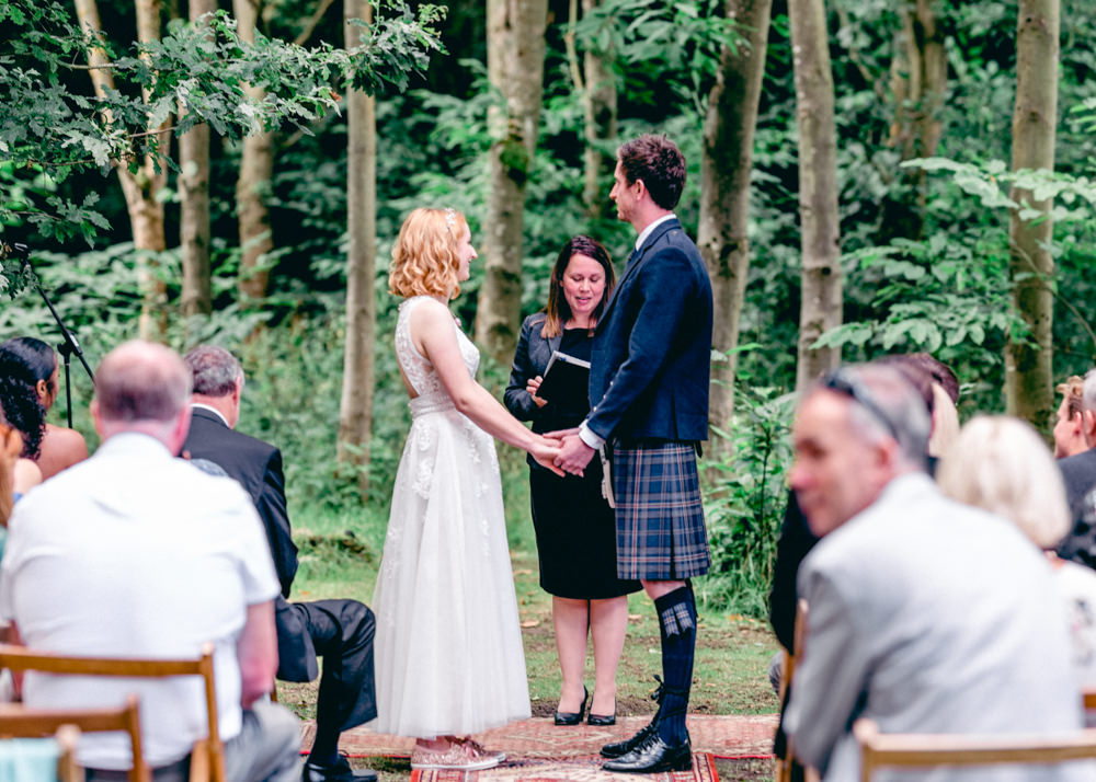 Woodland Outdoor Ceremony Forest Teybrook Orchard Wedding Hayley Jaynes Photography