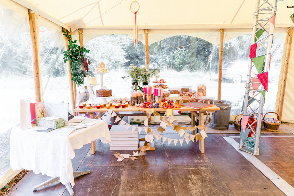 Cake Dessert Table Station Teybrook Orchard Wedding Hayley Jaynes Photography