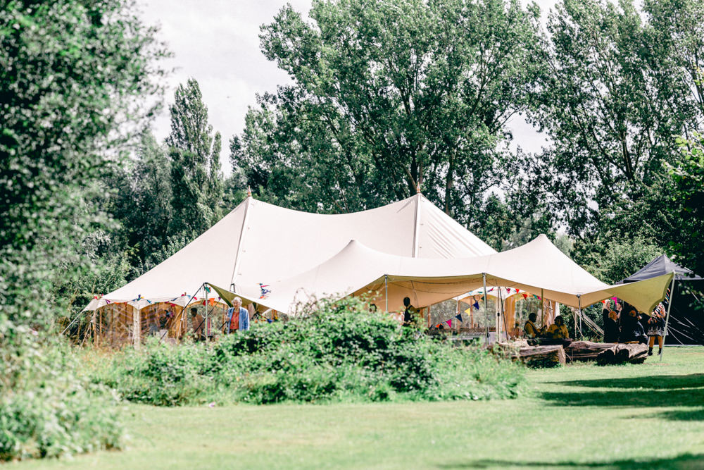 Pole Tent Marquee Teybrook Orchard Wedding Hayley Jaynes Photography