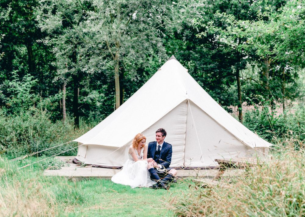 Bell Tent Glamping Teybrook Orchard Wedding Hayley Jaynes Photography